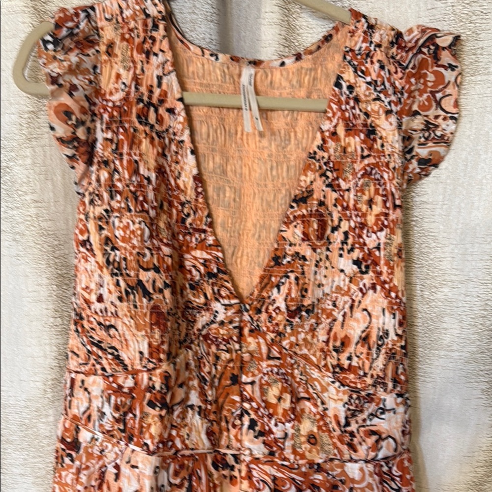 Elegant Paisley Print Dress Anthropologie